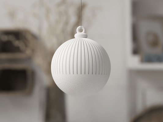 3D Weihnachtskugel - Skandi Look für den Weihnachtsbaum
