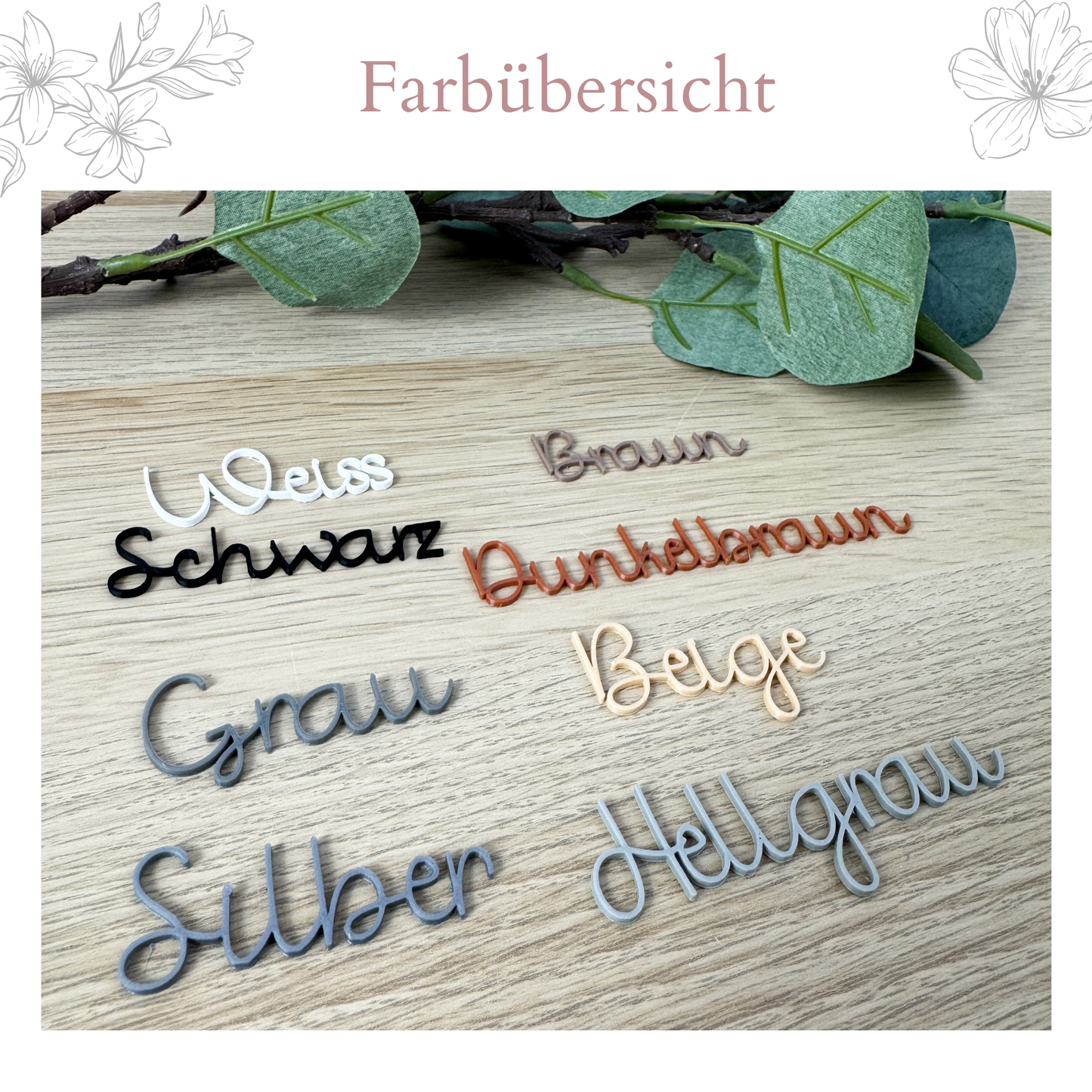 Weihnachtsbaum Anhänger mit Schneeflocke & Name