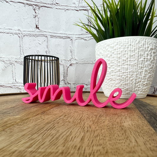 3D Schriftzug smile