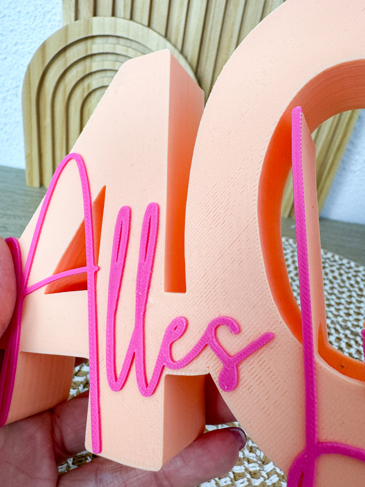 3D Geldgeschenk 40 Alles Liebe Apricot – B-Ware