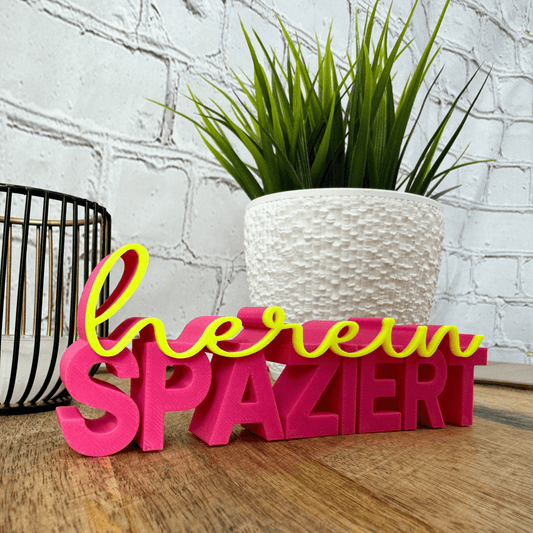 3D Schriftzug herein spaziert