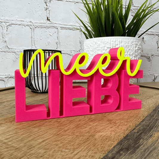 3D Schriftzug meer Liebe