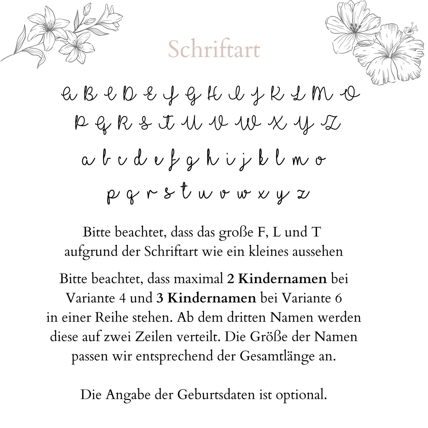 Jutetasche mit Name und Initiale