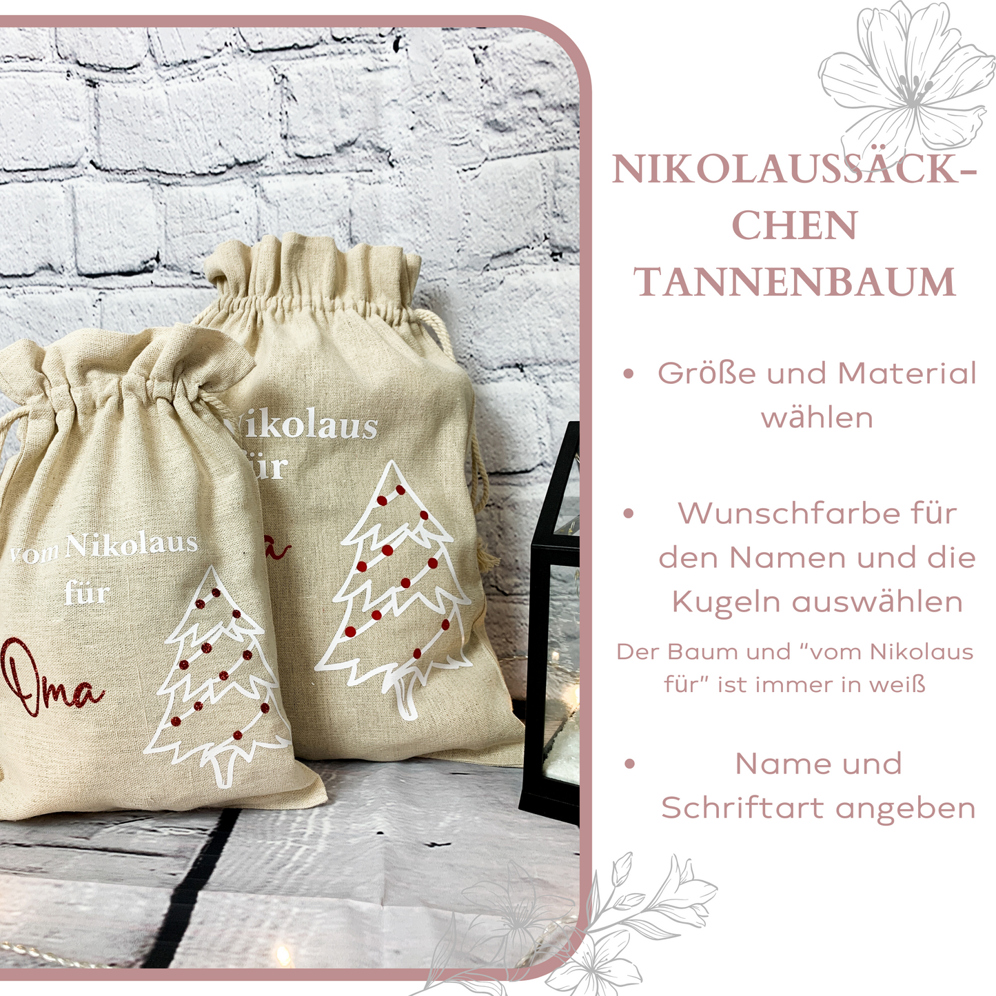 personalisiertes Nikolaussäckchen "Tannenbaum"