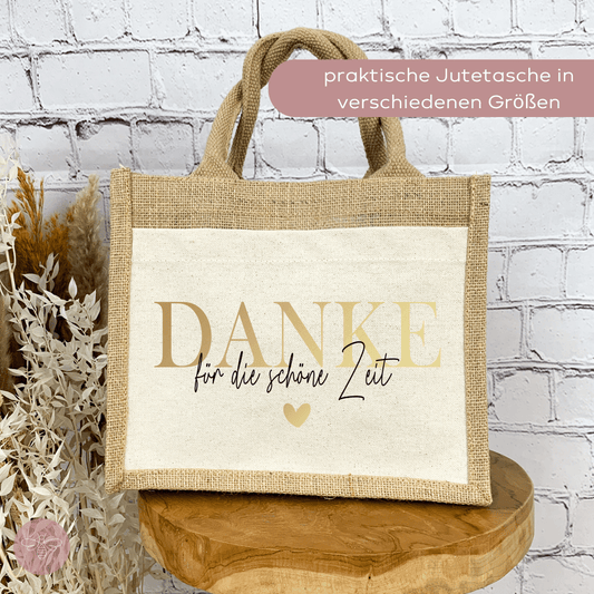 Jutetasche Danke für die schöne Zeit