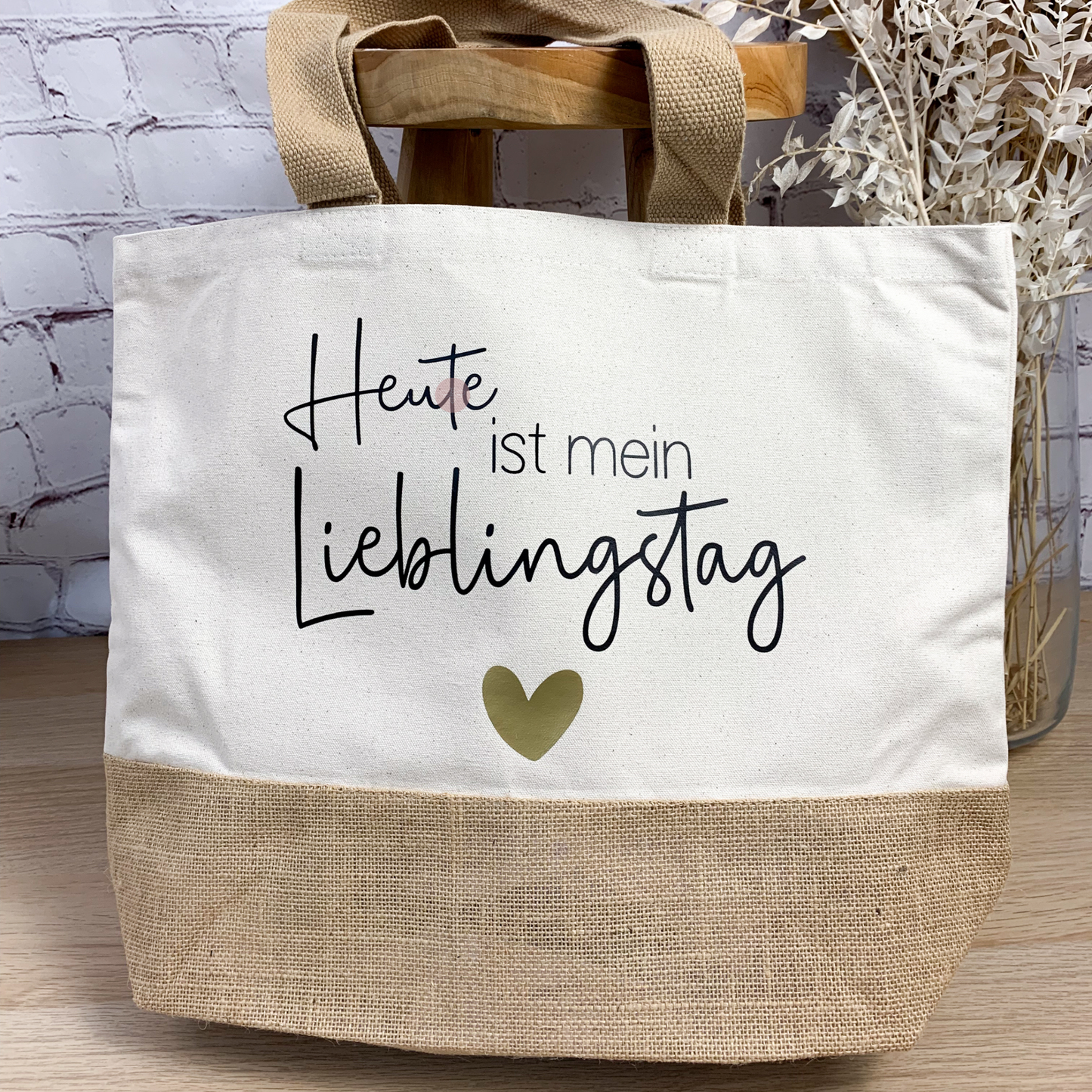 Baumwolljuteshopper Heute ist mein Lieblingstag