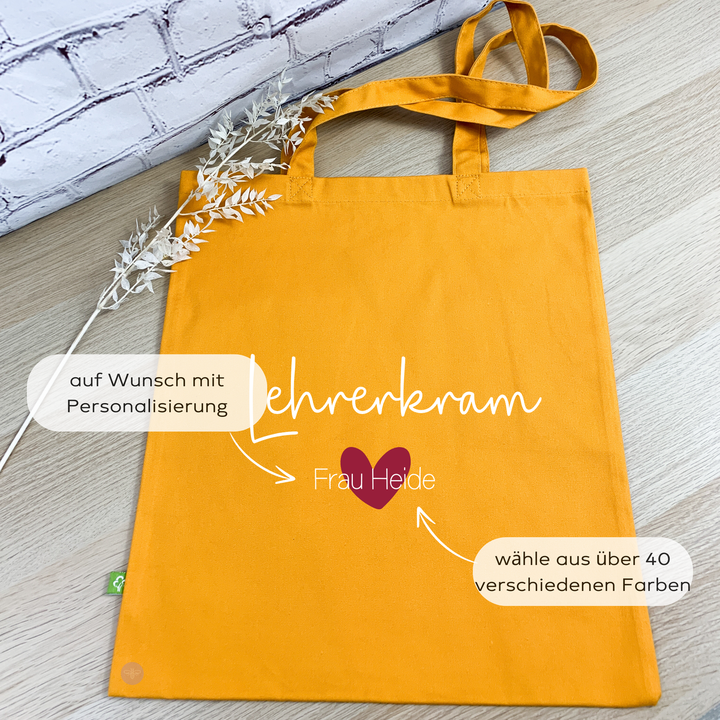 Baumwolltasche Lehrerkram