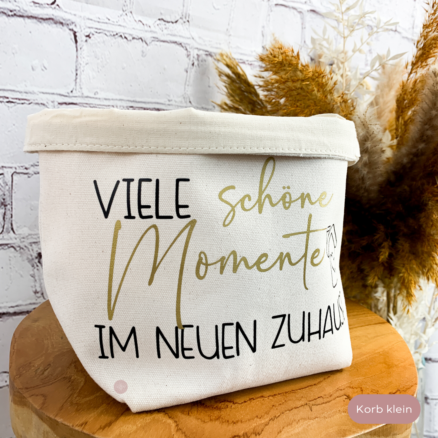 Geschenk zum Einzug - Brötchenkorb Viele schöne Momente im neuen Haus