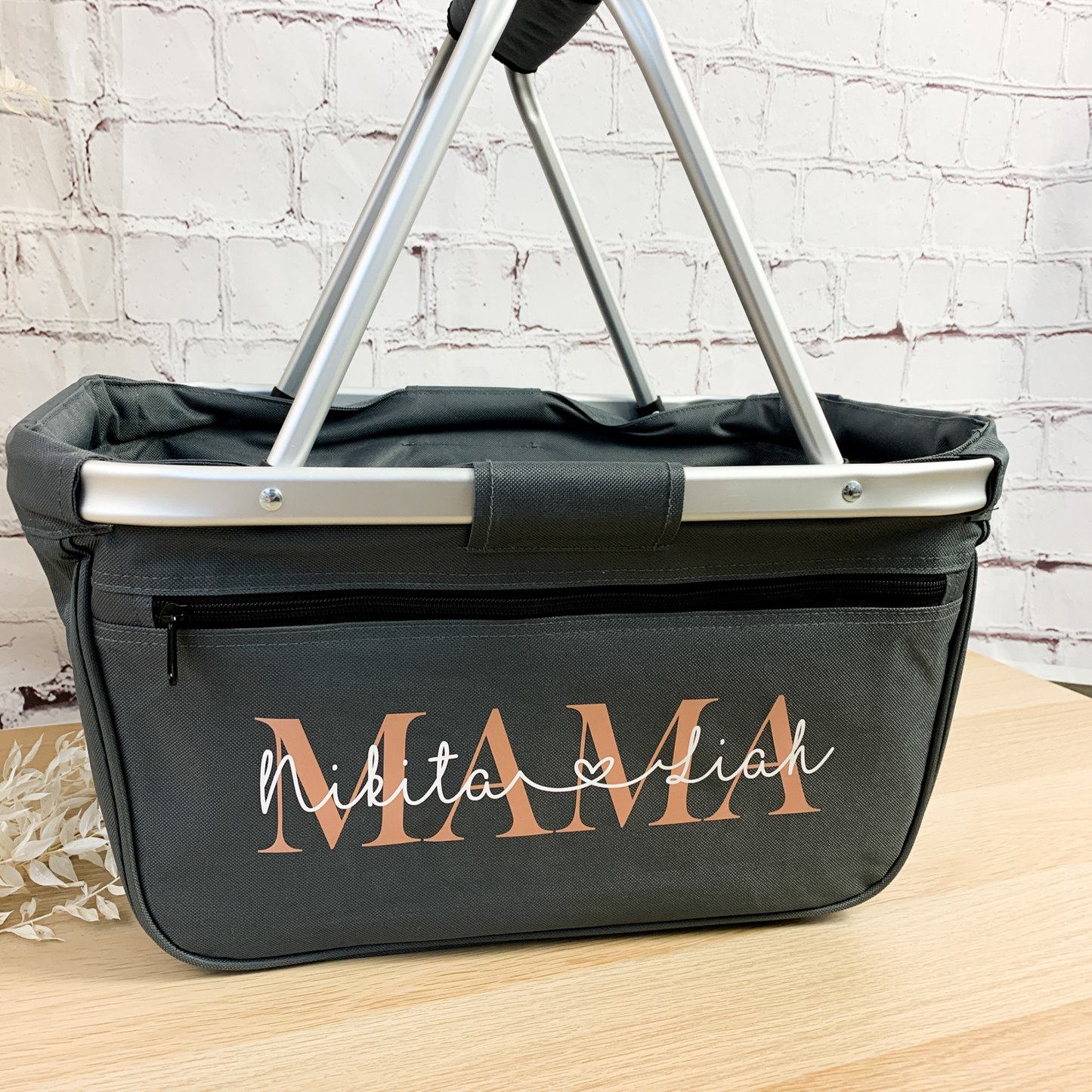 Personalisierter Einkaufskorb für Mama mit Kindernamen