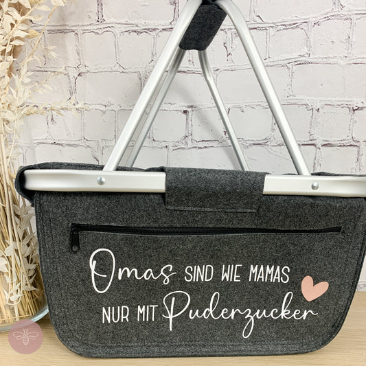 Einkaufskorb Omas sind wie Mamas nur mit Puderzucker