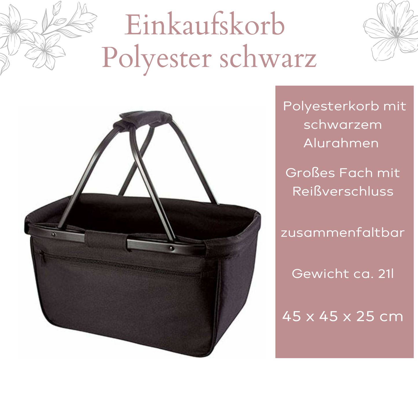 Personalisierter Einkaufskorb für Mama mit Kindernamen