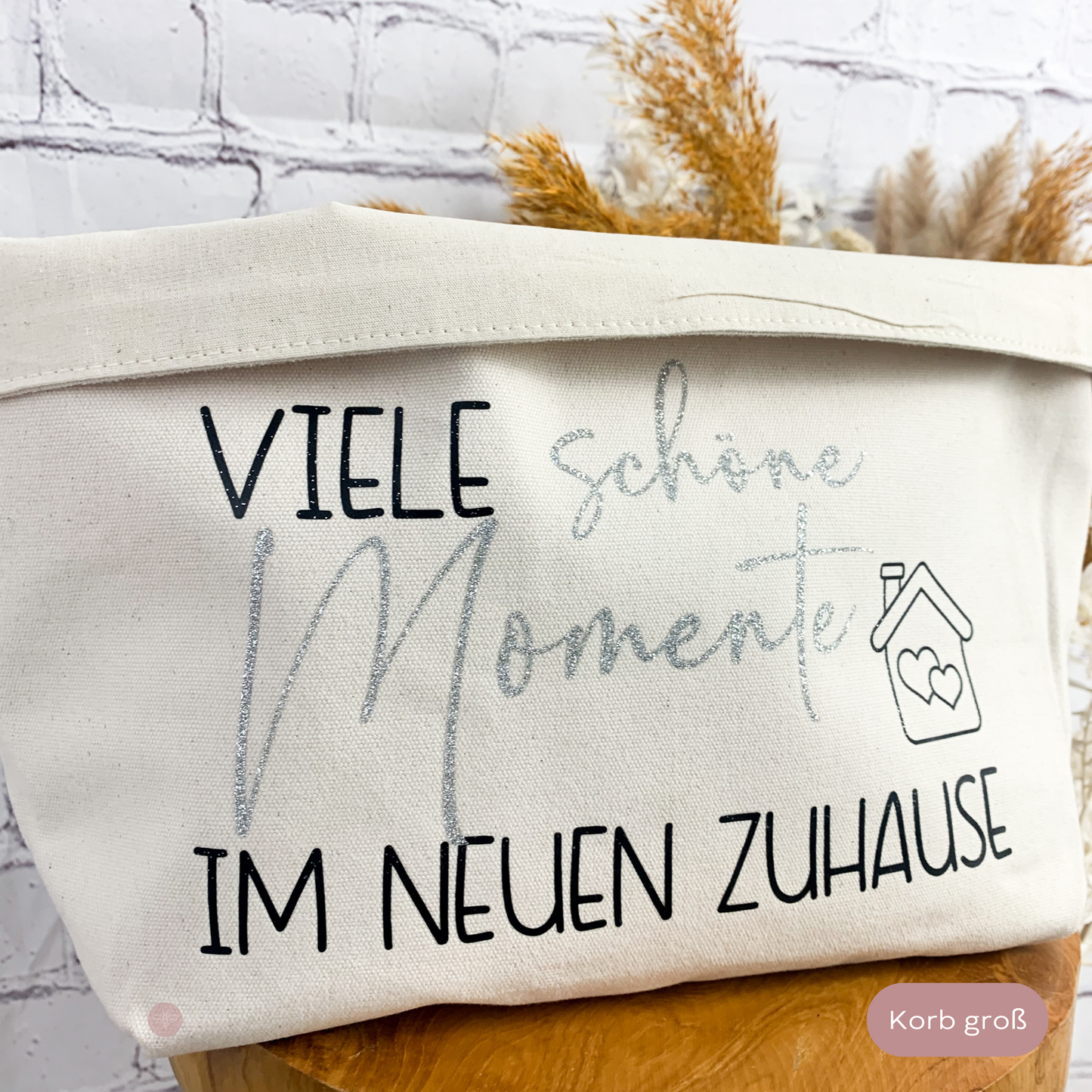 Geschenk zum Einzug - Brötchenkorb Viele schöne Momente im neuen Haus