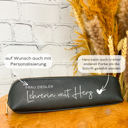 Federmäppchen Lehrerin mit Herz