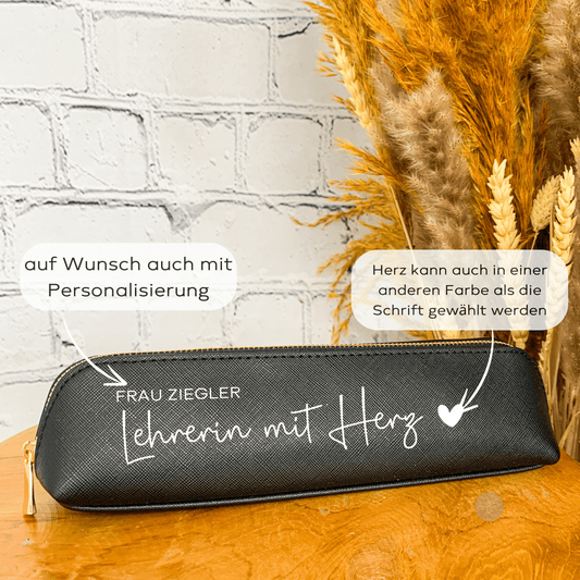 Federmäppchen Lehrerin mit Herz