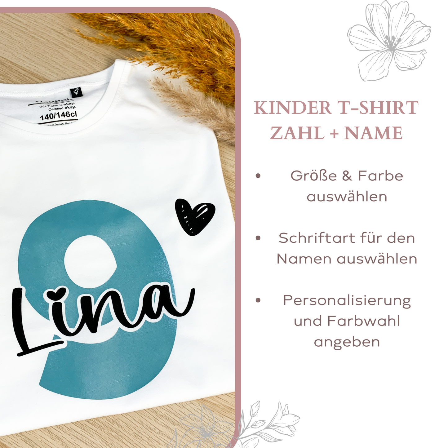 Kindershirt Geburtstag Zahl