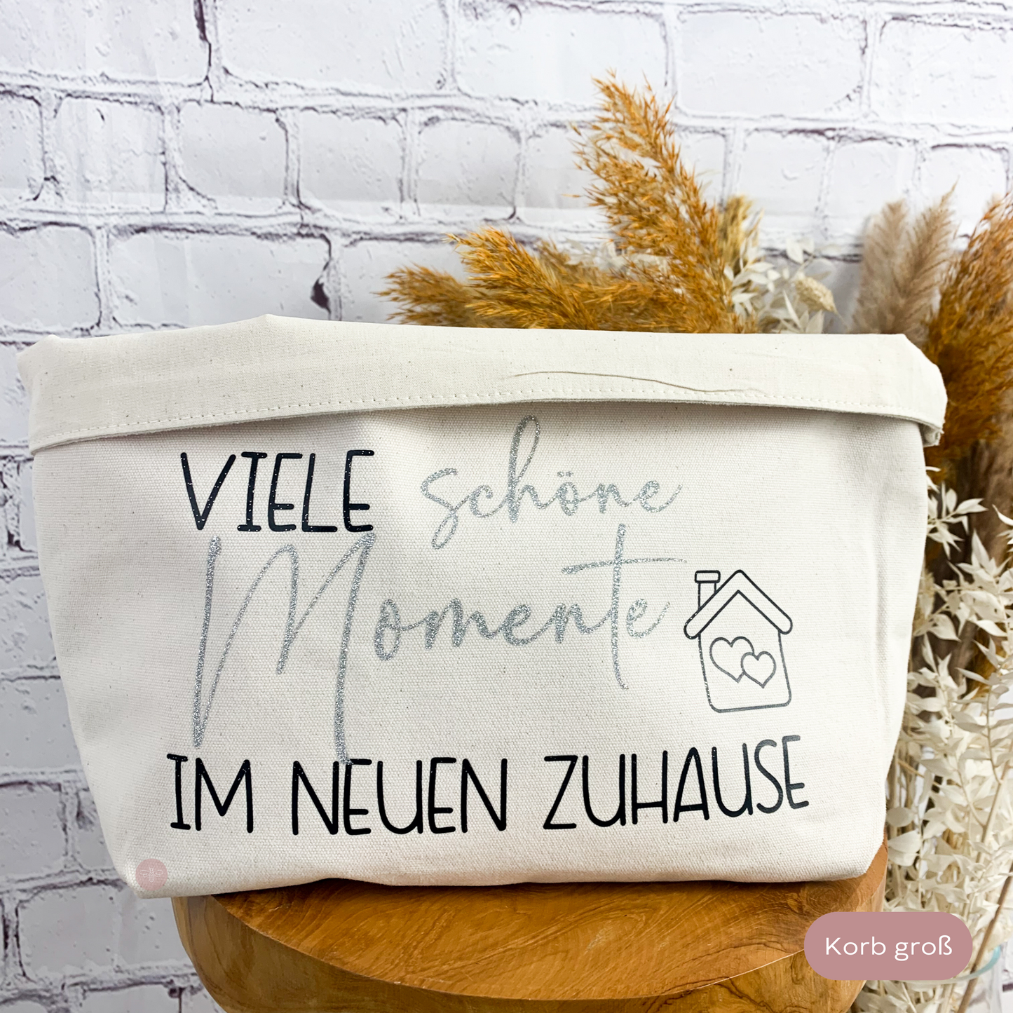 Geschenk zum Einzug - Brötchenkorb Viele schöne Momente im neuen Haus