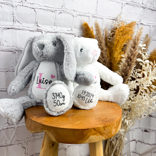 Abverkauf - Stofftier mit Geburtsdaten