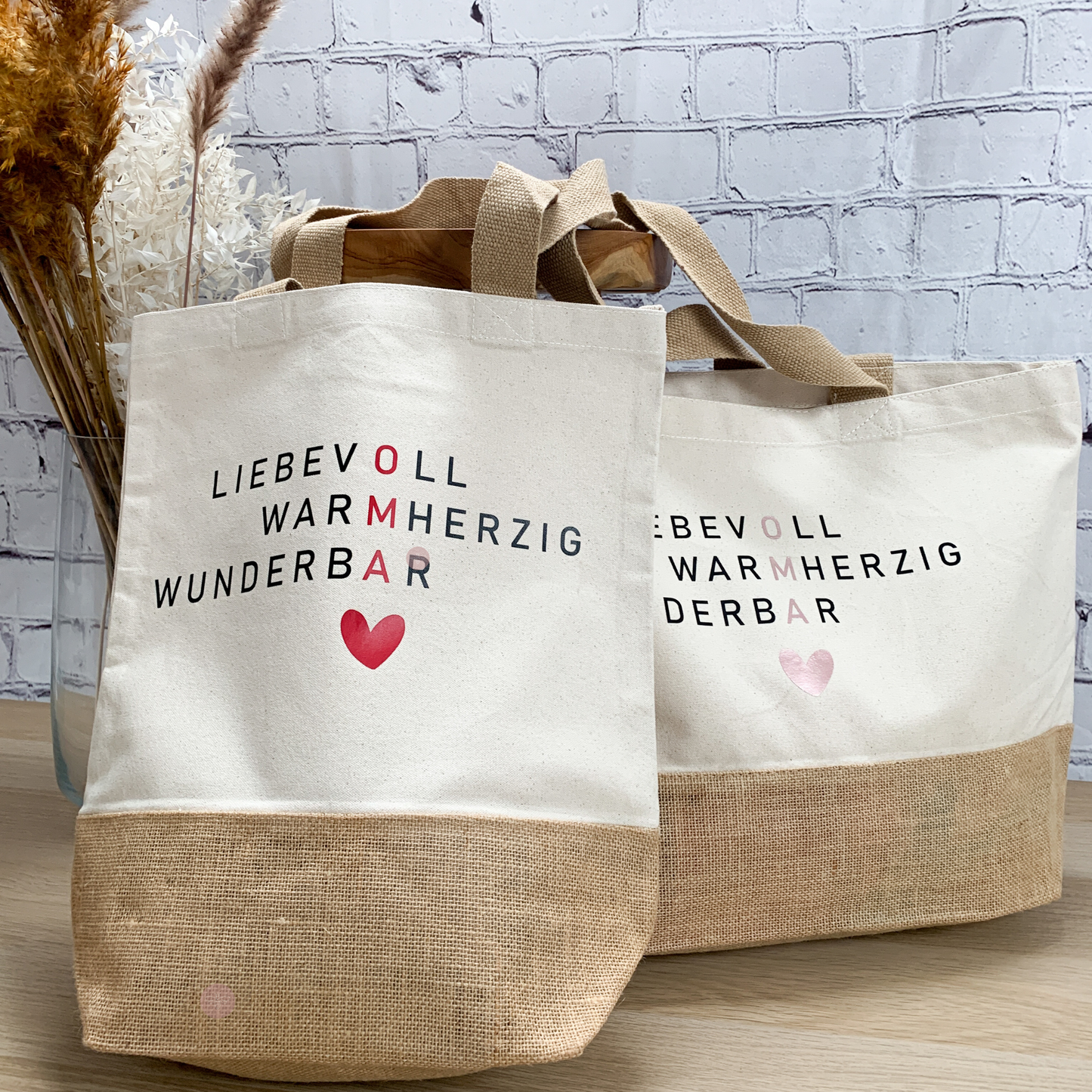 Juteshopper aus Jute und Baumwolle mit Oma-Aufdruck â ideales Geschenk fĂŒr Oma zum Muttertag