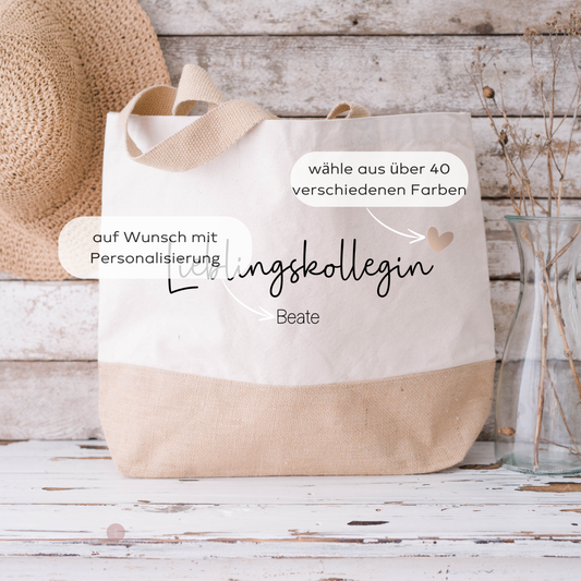 Baumwolljuteshopper Lieblingskollegin