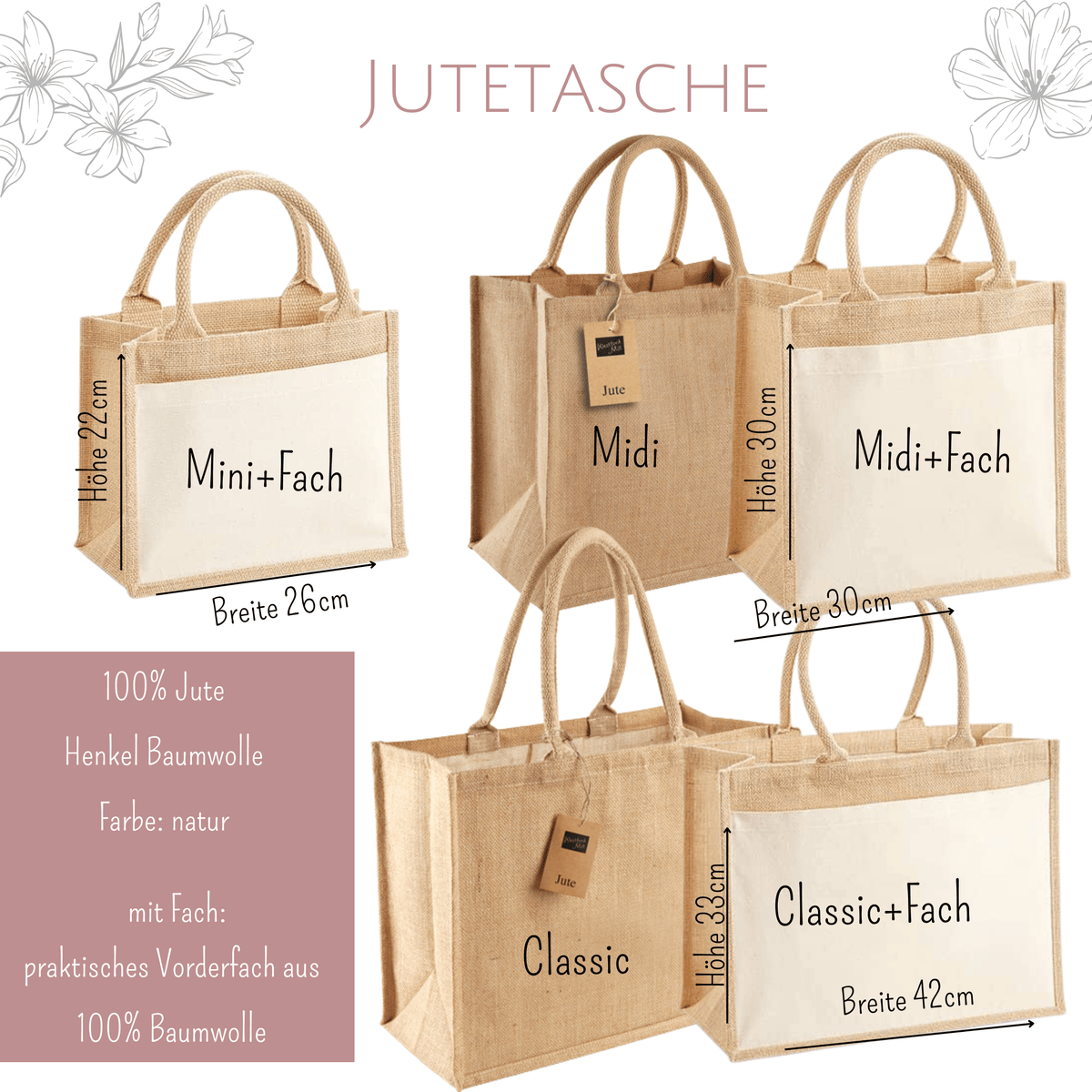 beste Oma Geschenk - Jutetasche Beste Mama & Oma