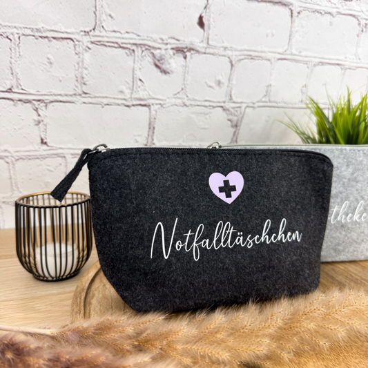 Kosmetiktasche Filz Notfalltäschchen