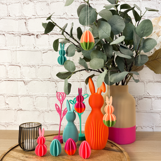 Mini-Osterei zweifarbig zum Aufhängen