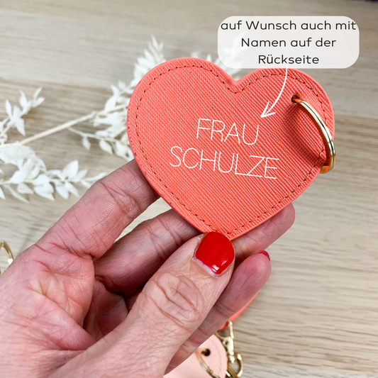 Schlüsselanhänger Herz Lehrerin