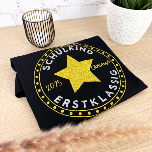 Kindershirt Schulkind Stern