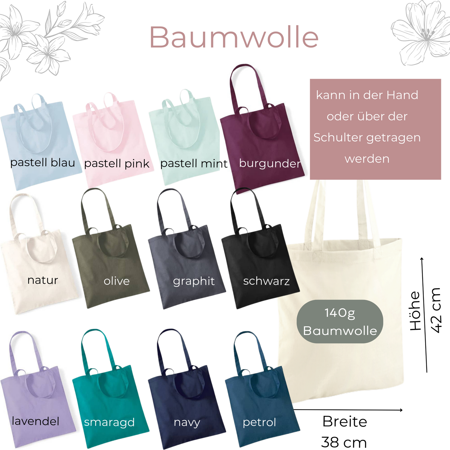 Baumwolltasche Lehrerkram