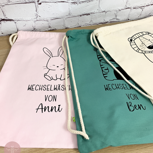 Abverkauf - Turnbeutel Wechselkleidung  Tiere