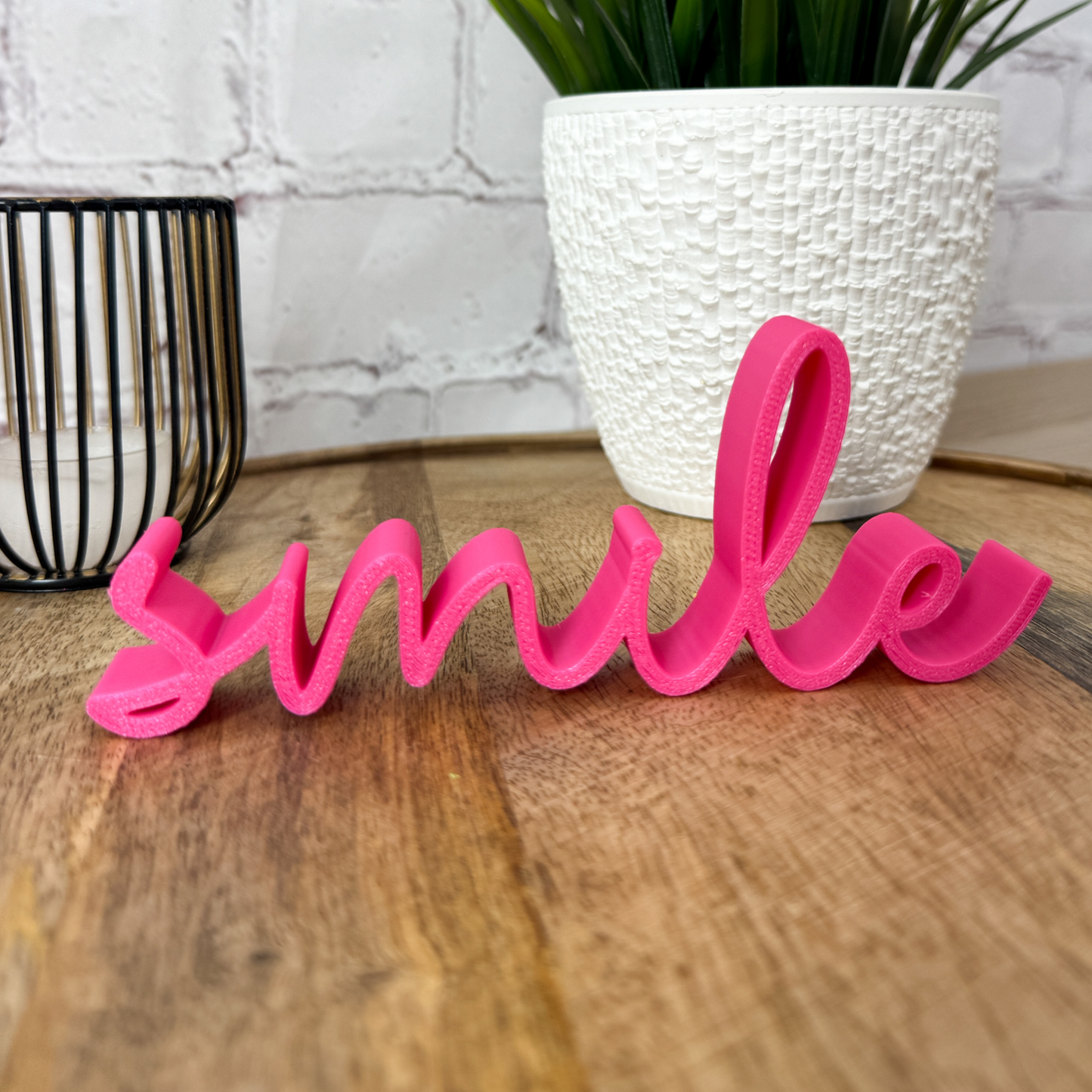 3D Schriftzug smile
