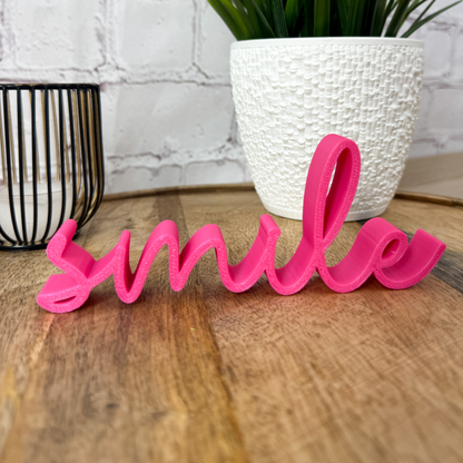 3D Schriftzug smile