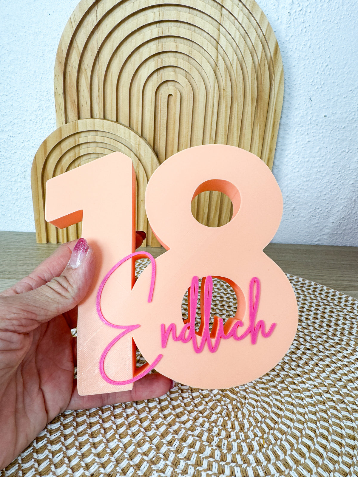 3D Geldgeschenk 18 Endlich Apricot  – B-Ware