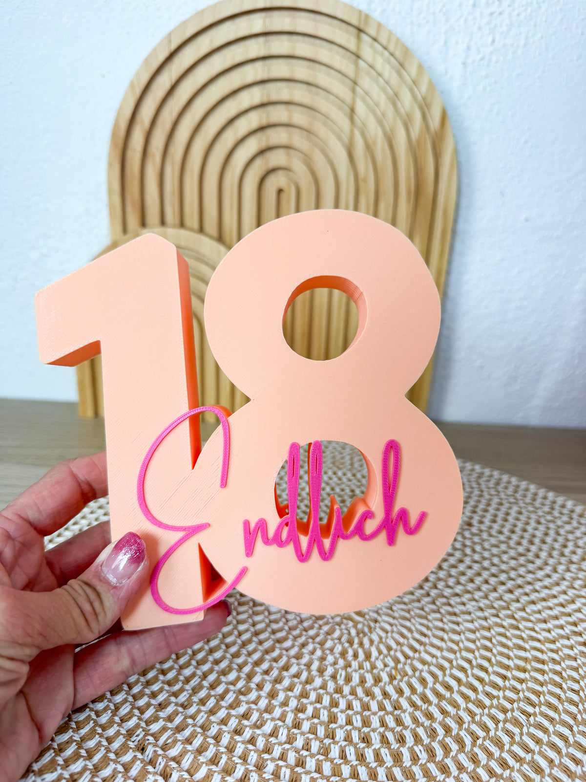 3D Geldgeschenk 18 Endlich Apricot – B-Ware