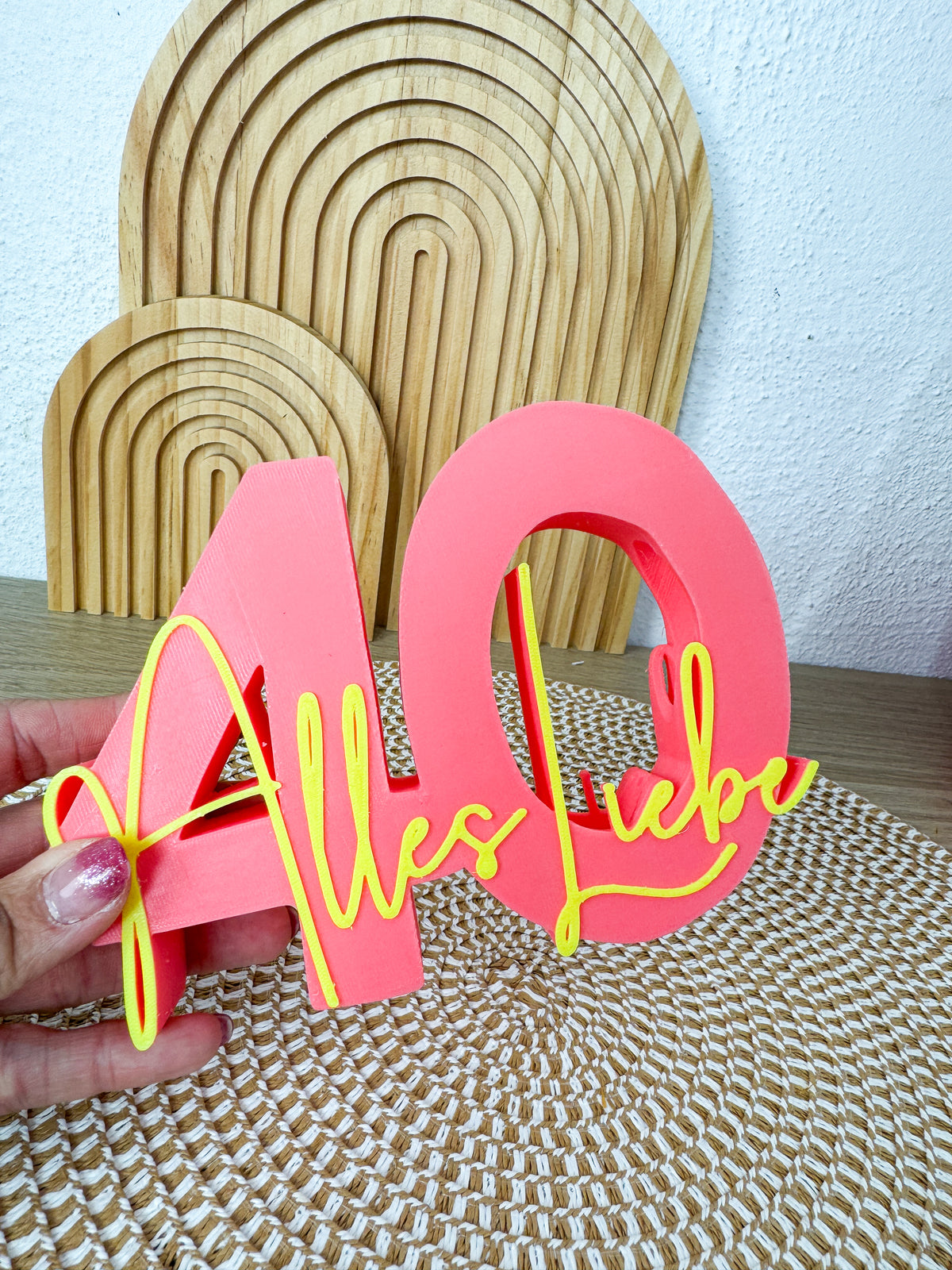 3D Geldgeschenk 40 Alles Liebe Koralle – B-Ware