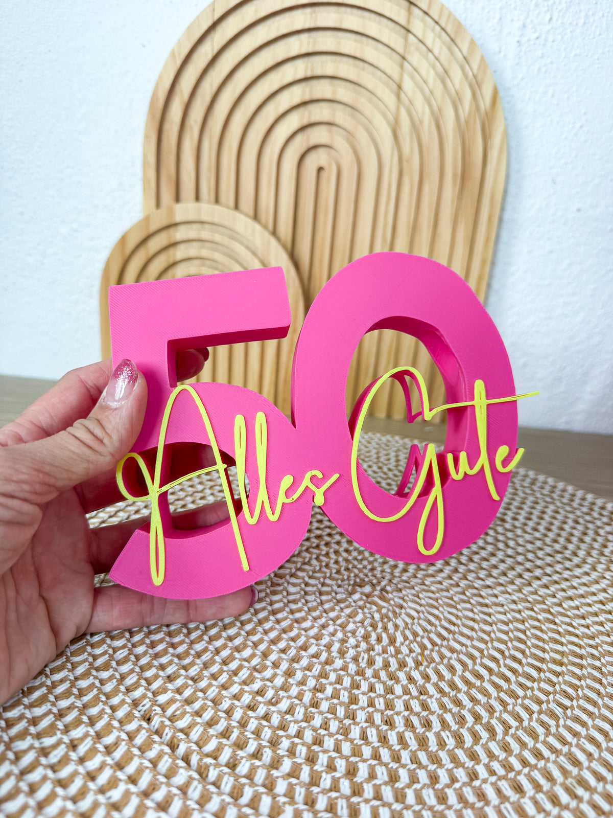 3D Geldgeschenk 50 Alles Gute Pink – B-Ware