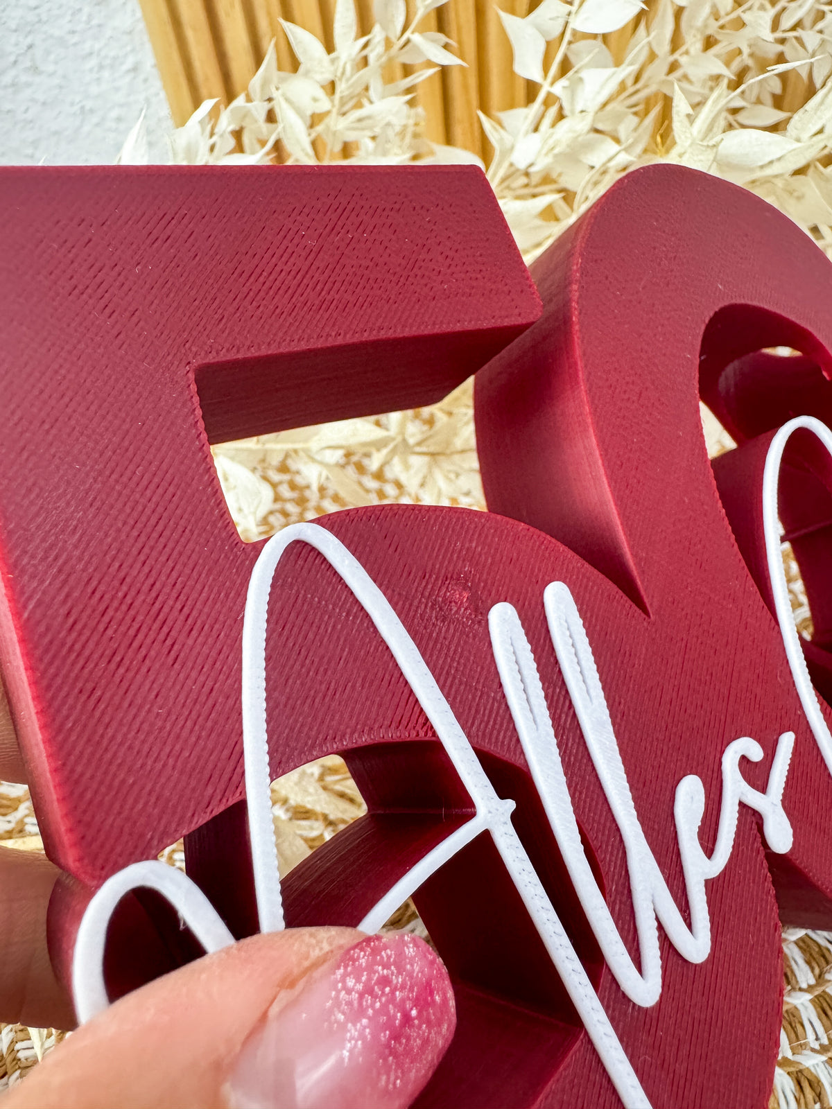 3D Geldgeschenk 50 Alles Gute Burgunder-Weiß – B-Ware