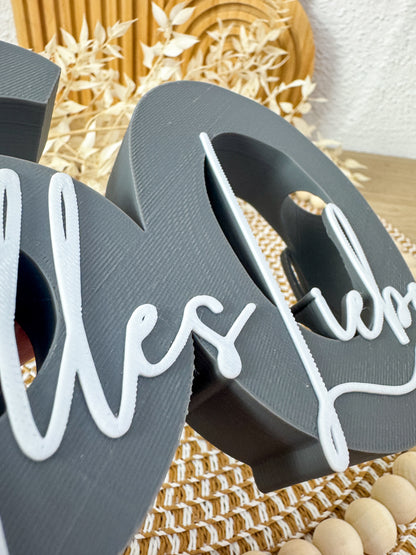 3D Geldgeschenk 60 Alles Liebe Grau-Weiß – B-Ware