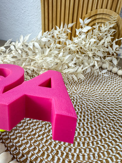 3D Schriftzug Ach Nö Pink-Neongelb – B-Ware