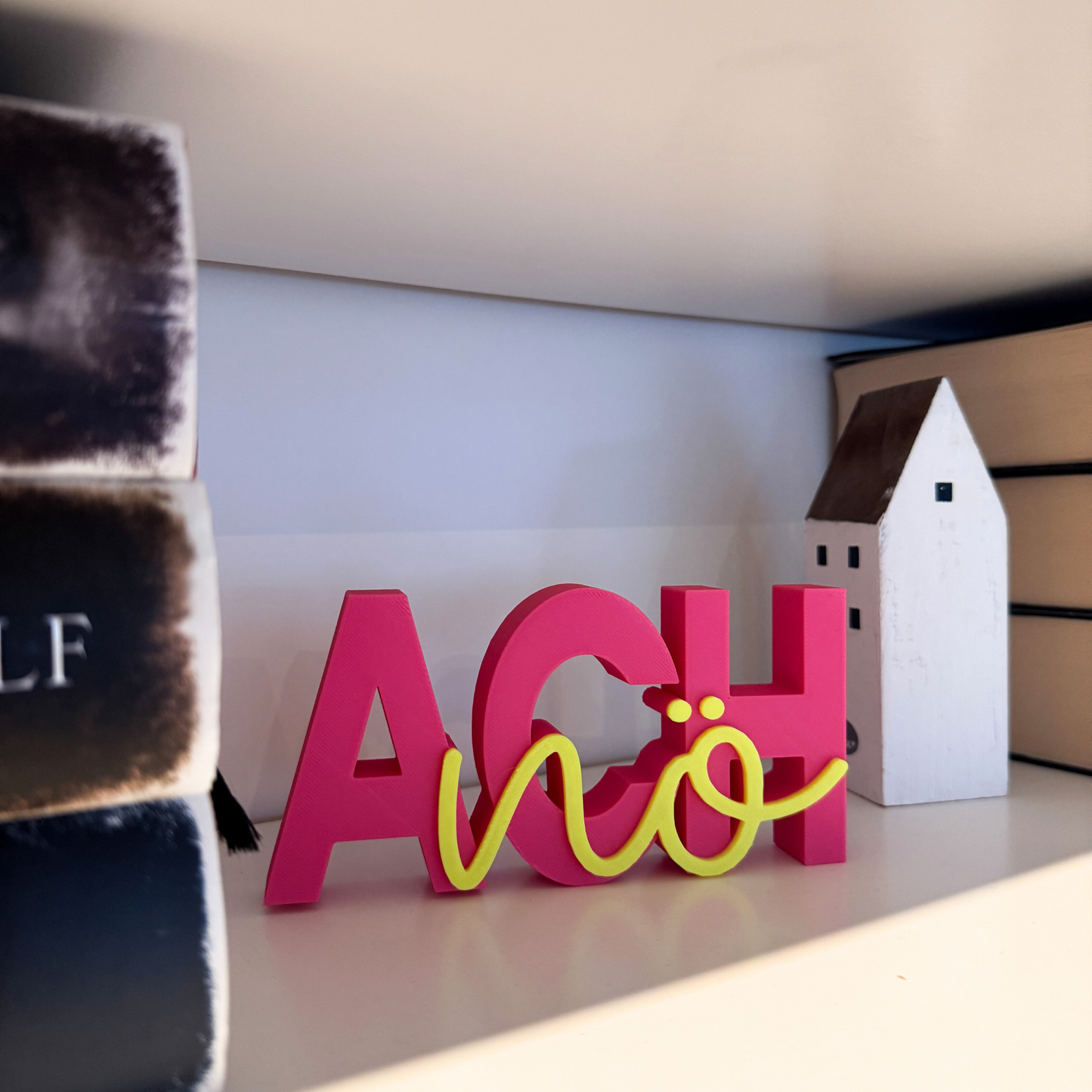 Lustiger 3D-Schriftzug „Ach nö“ – Geschenkidee für Geburtstag oder Umzug