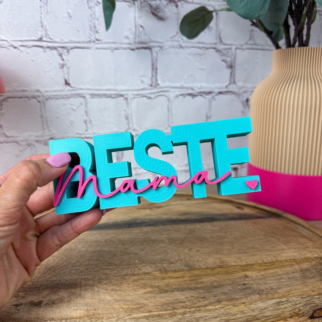 3D Schriftzug beste Mama