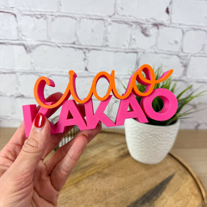 3D Schriftzug ciao Kakao