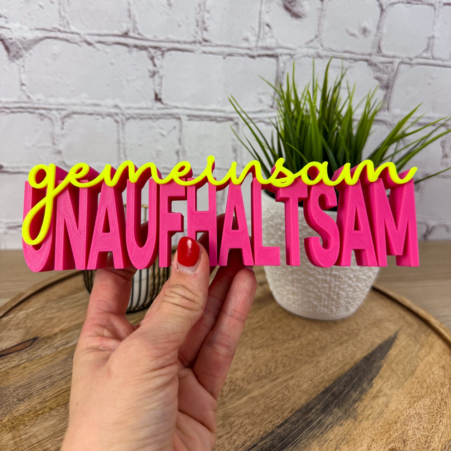 3D Schriftzug gemeinsam unaufhaltsam