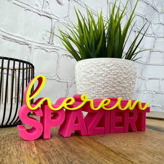 3D Schriftzug herein spaziert