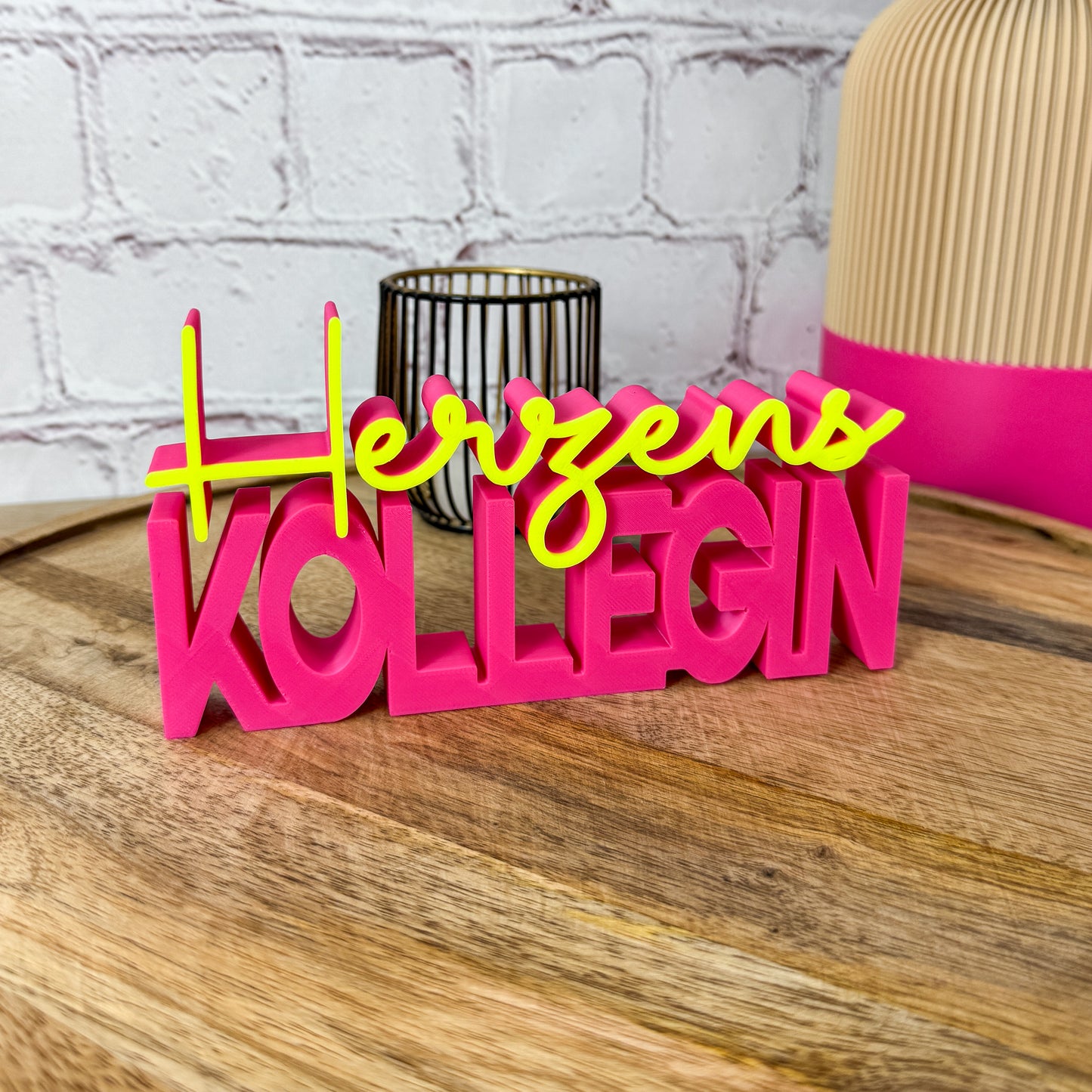 3D Schriftzug Herzens Kollegin