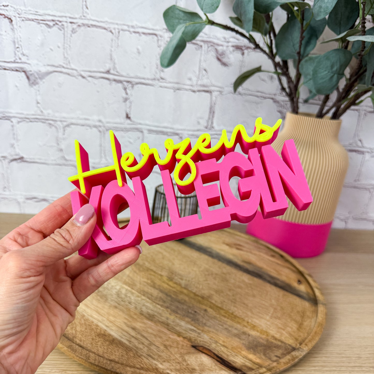 3D Schriftzug Herzens Kollegin