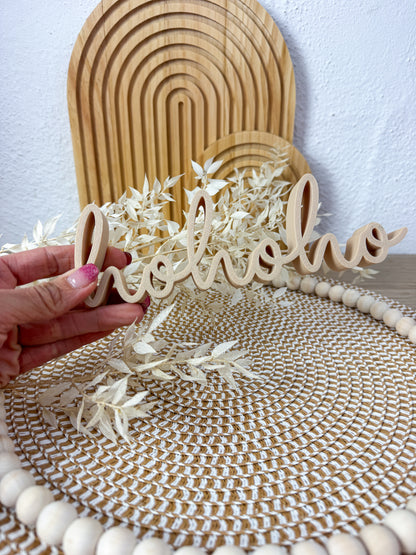 3D Schriftzug Hohoho Beige – B-Ware