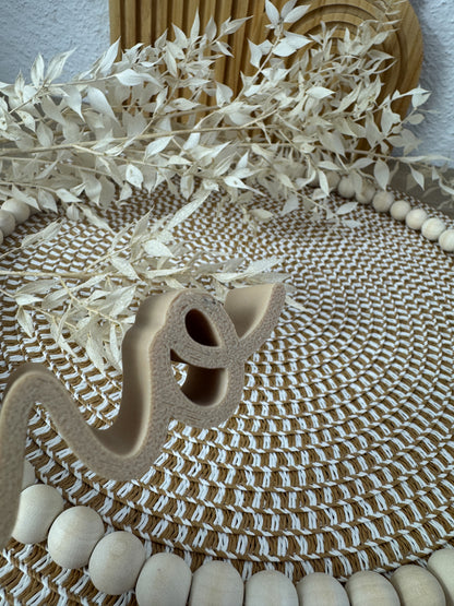 3D Schriftzug Hohoho Beige – B-Ware