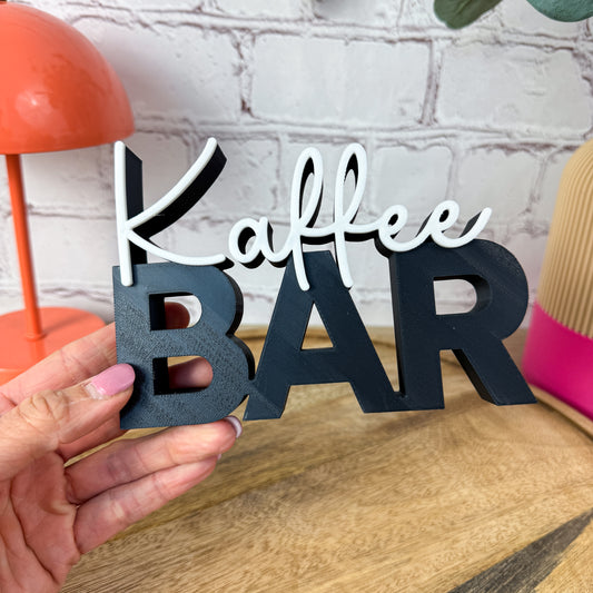 3D Schriftzug Kaffee Bar