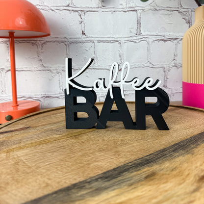 3D Schriftzug Kaffee Bar